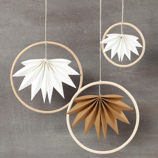 Bambus-Ring mit stylischem Faltblatt - Twistel Kunst- und Bastelbedarf